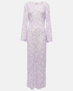 RIXO London Alondra Printed Maxi Dress - Purple