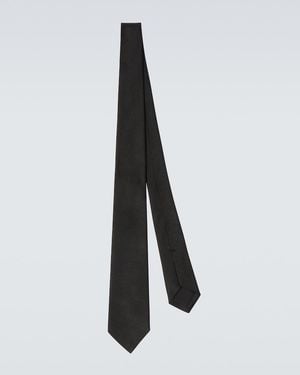 The Row Juno Silk Tie - Black