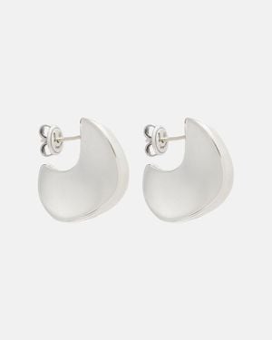 Bottega Veneta Disc Small Sterling Earrings - White