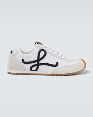Loewe Sneakers Ballet Runner 2.0 Mit Veloursleder - Mettallic