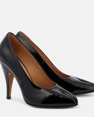 Maison Margiela Tabi Patent Leather Court Shoes - Black