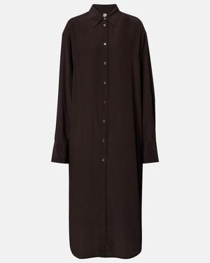 TOTEME Silk Shirt Dress - Black