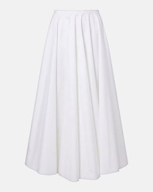 Givenchy Falda Midi De Algodon - Blanco