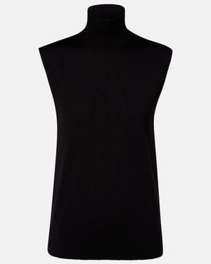 TOTEME Wool And Silk Sweater Vest - Black