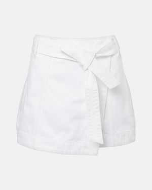 Veronica Beard Agee Cotton-Blend Skort - White