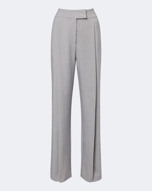 The Sei Crepe Wide-Leg Trousers - Grey