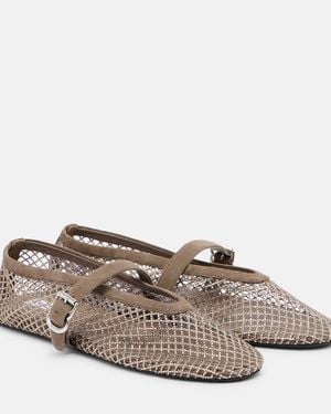 Alaïa Bailarinas De Con Ante Adornadas - Gris