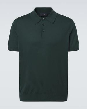 dunhill Cotton And Silk Polo Shirt - Green