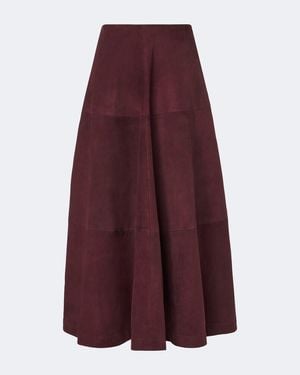 Altuzarra Varda Suede Maxi Skirt - Purple
