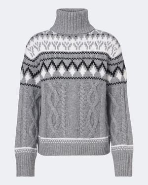Bogner Lorely Cable-Knit Cashmere Sweater - Grey