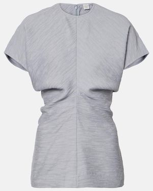 TOTEME Mistral Slouch-Waist Top - Grey