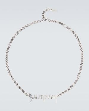 Balenciaga Collana Con Logo - Bianco