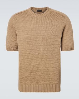 Prada Pullover Aus Schurwolle - Natur