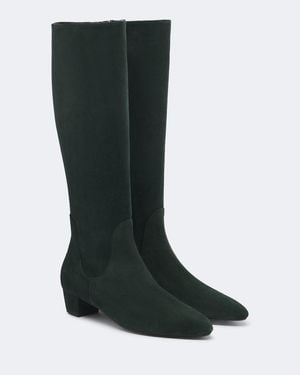 Aeyde Botas Altas Yana De Ante - Negro