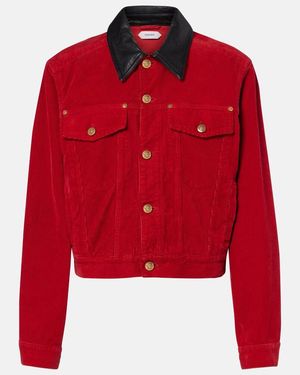 Versace Cotton Corduroy Jacket - Red