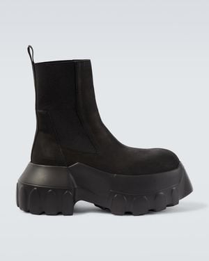 Rick Owens Beatle Mega Tractors Leather Chelsea Boots - Black