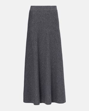 Lisa Yang Torie Knitted Cashmere Maxi Skirt - Gray