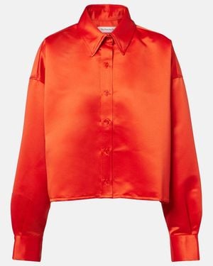 Frankie Shop Hemd Arlen Aus Satin - Rot