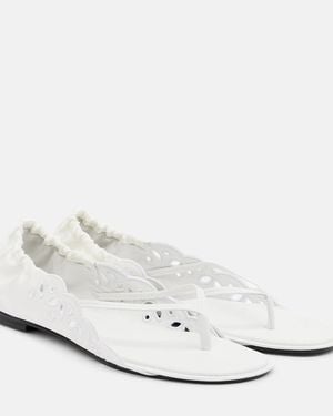 Jacquemus Sandalen Aus Satin - Weiß
