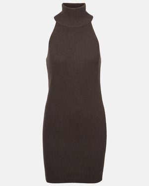Lisa Yang Lisa Cashmere Turtleneck Minidress - Brown