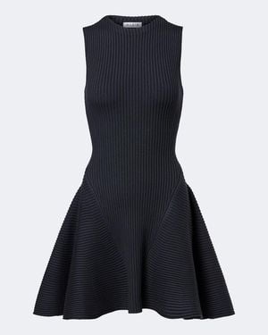 Alaïa Minikleid Aus Rippstrick - Schwarz