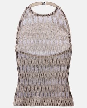 Missoni Halterneck Lame Top - Grey