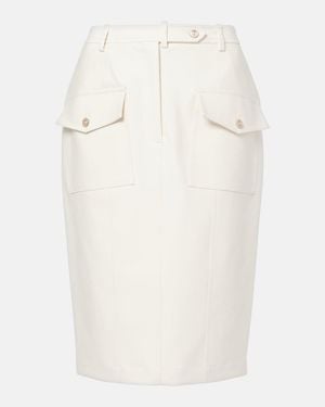 Tom Ford Cotton-Blend Midi Skirt - White