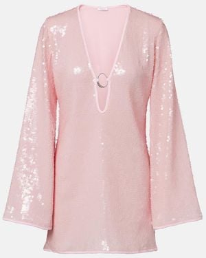 Oséree Vestido Corto Con Lentejuelas - Rosa