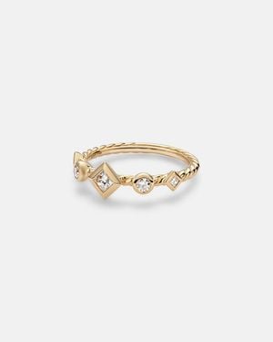 David Yurman Cable Collectibles Cable 18Kt Ring With Diamonds - White