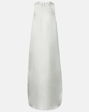 Loulou de Saison Paloma Silk Satin Maxi Dress - White