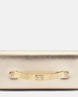 BVLGARI Clutch Tubogas De Piel Adornado - Neutro