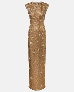 Rachel Gilbert Solana Embellished Gown - Natural