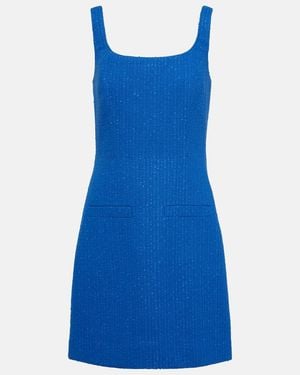 Veronica Beard Sabra Cotton-Blend Tweed Minidress - Blue