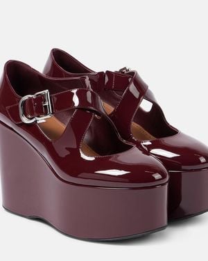 Alaïa Alaã¯A Crossed Wedges - Purple