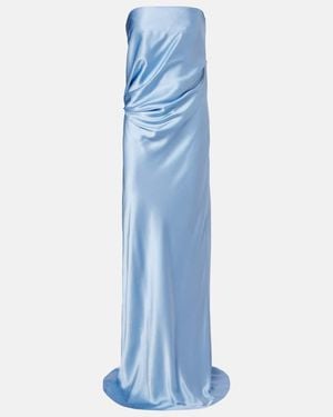 The Sei Bustier-Robe Aus Seiden-Charmeuse - Blau