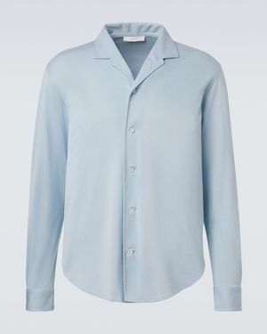 Umit Benan Hemd Franco Aus Seide - Blau