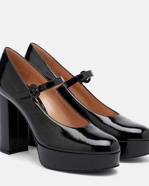 Gianvito Rossi Salones Mary Jane De Charol - Negro