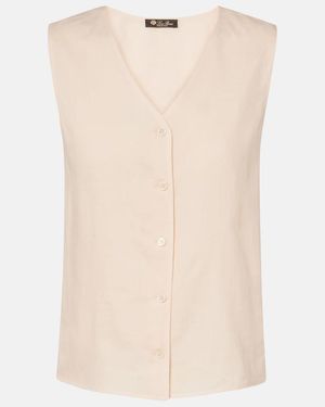 Loro Piana Milly Ramie Vest - Natural