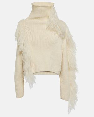 CORDOVA Pullover Ploma Aus Wolle Mit Shearling - Natur