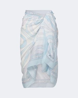 PUCCI Orchidee Cotton Beach Cover-Up - Blue