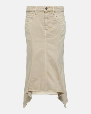 Isabel Marant Nyda Denim Midi Skirt - Natural