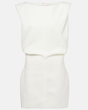 KHAITE Toma Cotton Canvas Minidress - White