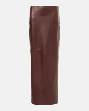 Brunello Cucinelli Maxirock Aus Leder - Braun