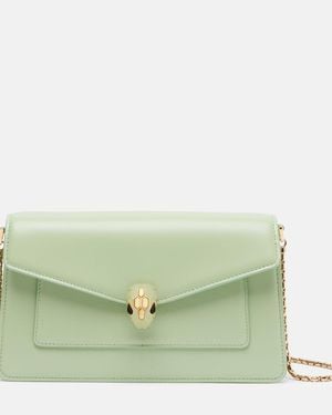 BVLGARI Serpenti Forever Small Leather Crossbody Bag - Green