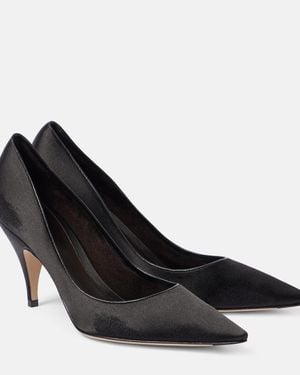 The Row Liisa Satin Pumps - Black