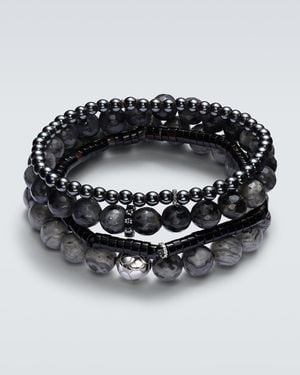 Sydney Evan 14Kt Bracelet Bundle With Diamonds - Black