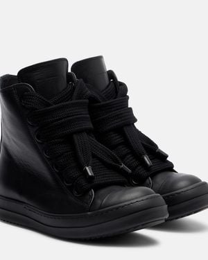 Rick Owens Jumbolace Leather Trainers - Black