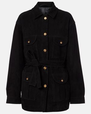 Blazé Milano Sahariana Suede Jacket - Black