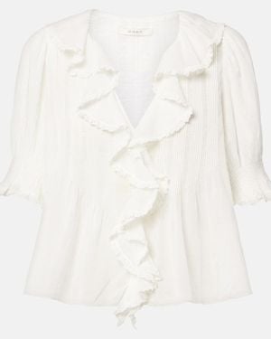 Doen Henri Cotton Voile Top - White