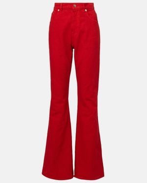 Gabriela Hearst Jeans Bootcut Willa De Tiro Alto - Rojo